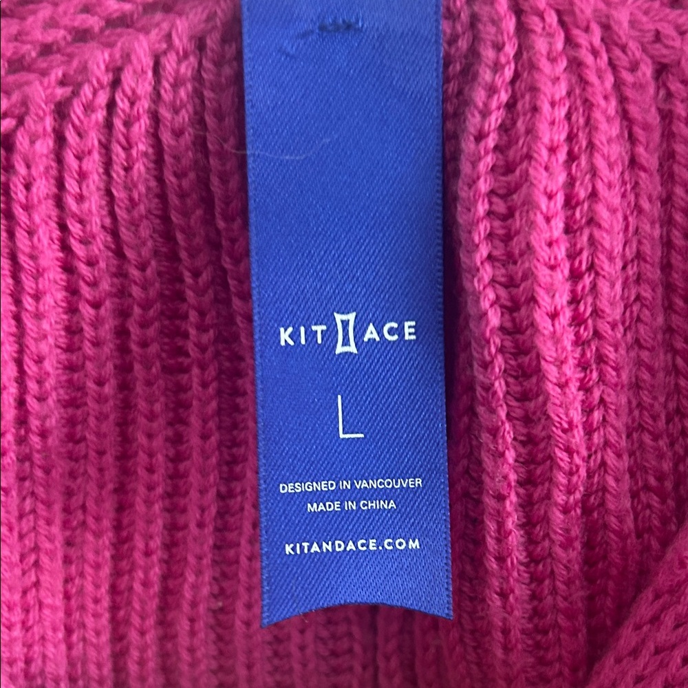 Kit and Ace Fuchsia V-Neck Sweater - Picture 2 of 4